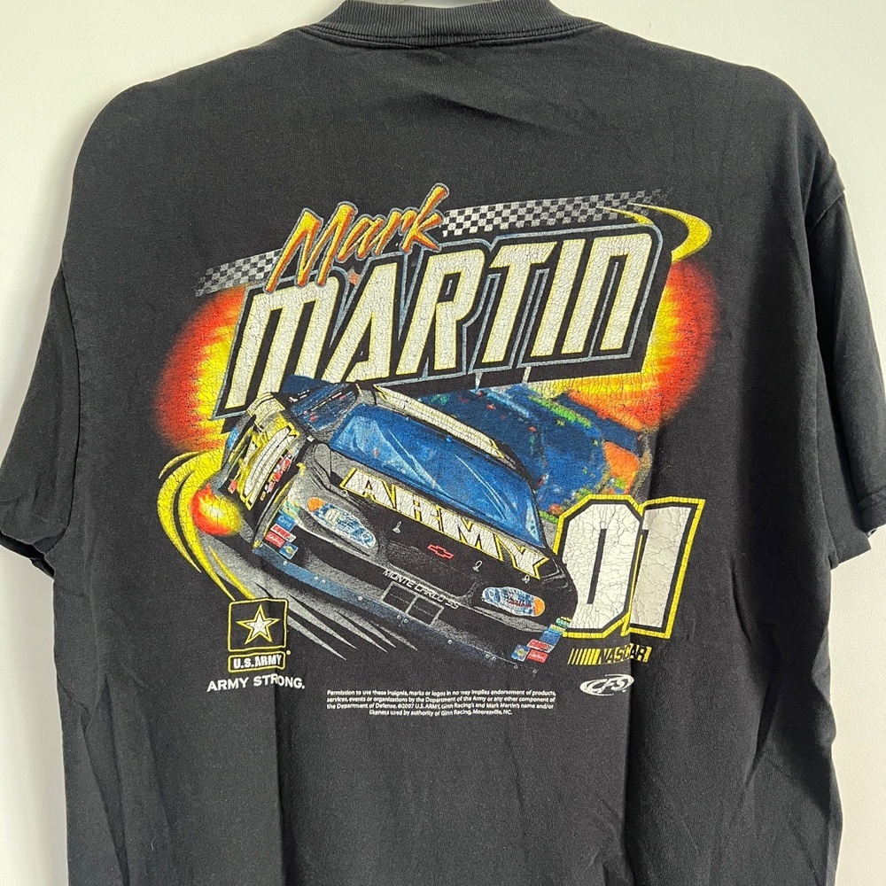 Mark Martin 01 Nascar T Shirt U.S Army Double Sided Racing Tee Y2K - Picture 5 of 5